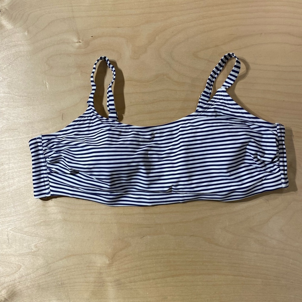 Xhilaration Navy and White Striped Bikini Top 3X (EY) - Picture 5 of 11